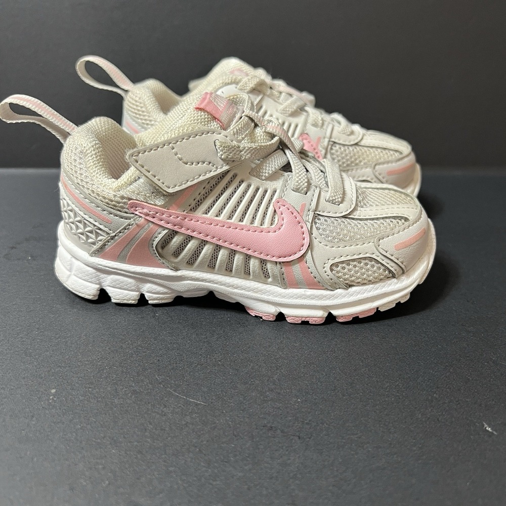 Nike Vomero 5 Grey/Med Soft Pink-White Toddler Size 7C HF7000-012